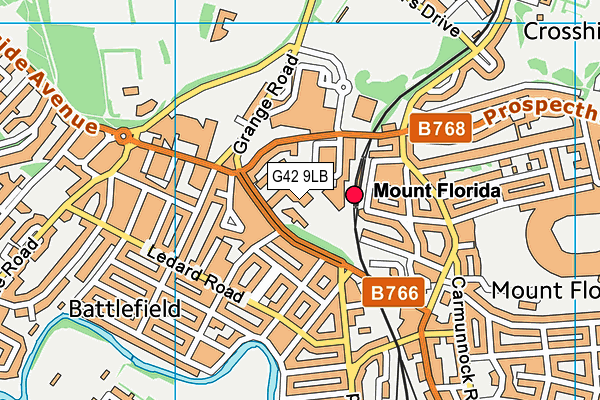 G42 9LB map - OS VectorMap District (Ordnance Survey)