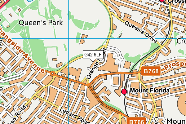 G42 9LF map - OS VectorMap District (Ordnance Survey)