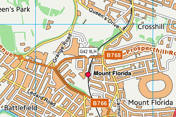 G42 9LH map - OS VectorMap District (Ordnance Survey)