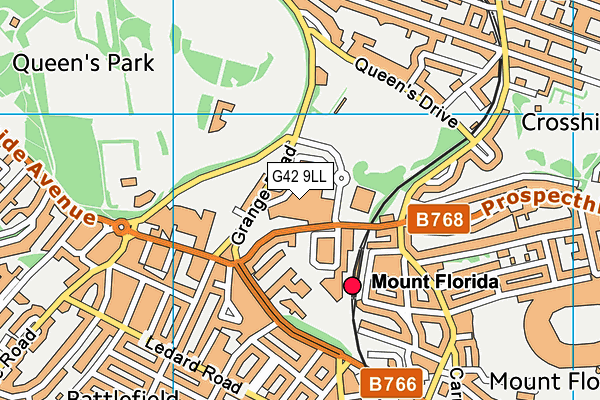 G42 9LL map - OS VectorMap District (Ordnance Survey)