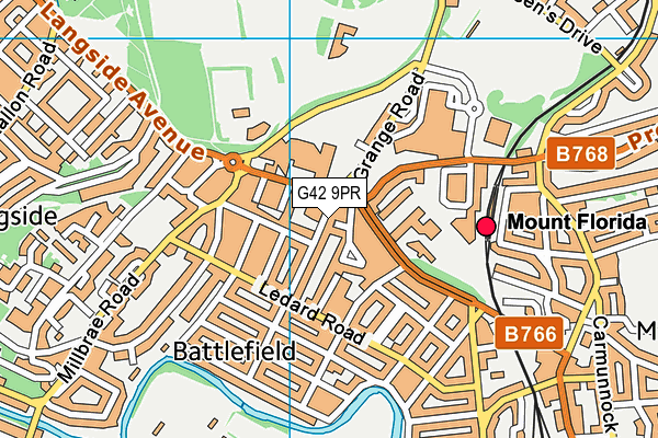 G42 9PR map - OS VectorMap District (Ordnance Survey)