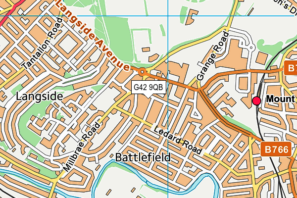 G42 9QB map - OS VectorMap District (Ordnance Survey)
