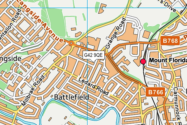 G42 9QE map - OS VectorMap District (Ordnance Survey)