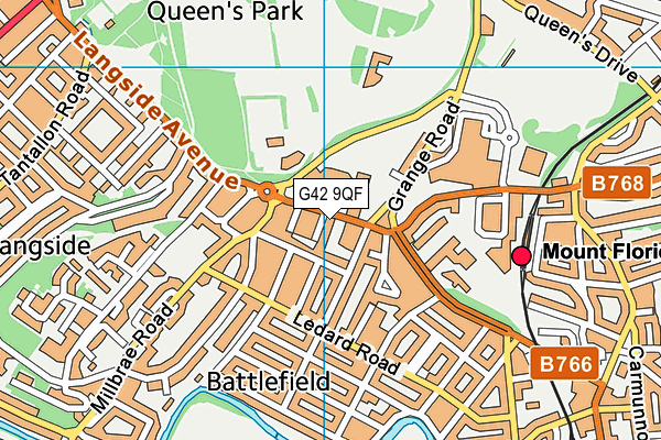 G42 9QF map - OS VectorMap District (Ordnance Survey)