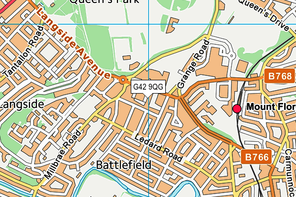 G42 9QG map - OS VectorMap District (Ordnance Survey)