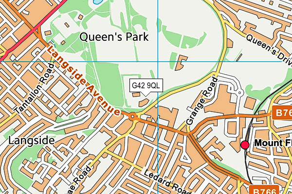 G42 9QL map - OS VectorMap District (Ordnance Survey)