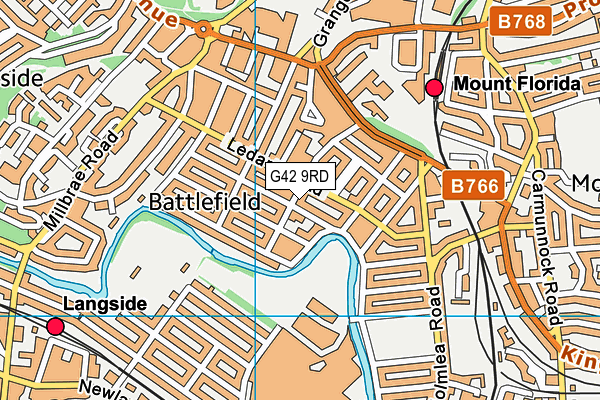 G42 9RD map - OS VectorMap District (Ordnance Survey)