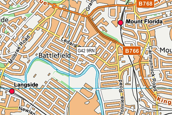 G42 9RN map - OS VectorMap District (Ordnance Survey)