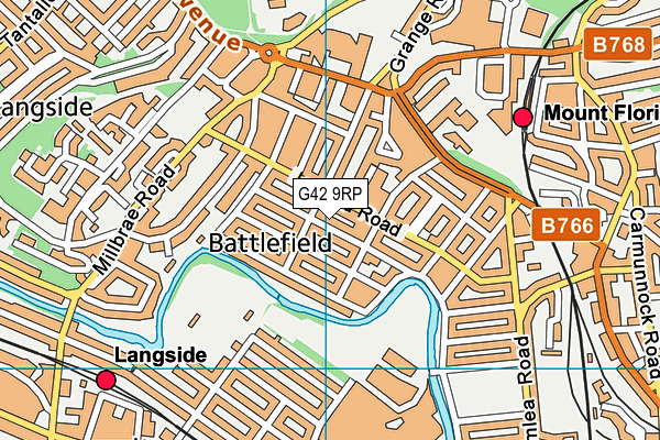 G42 9RP map - OS VectorMap District (Ordnance Survey)