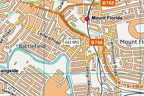 G42 9RQ map - OS VectorMap District (Ordnance Survey)