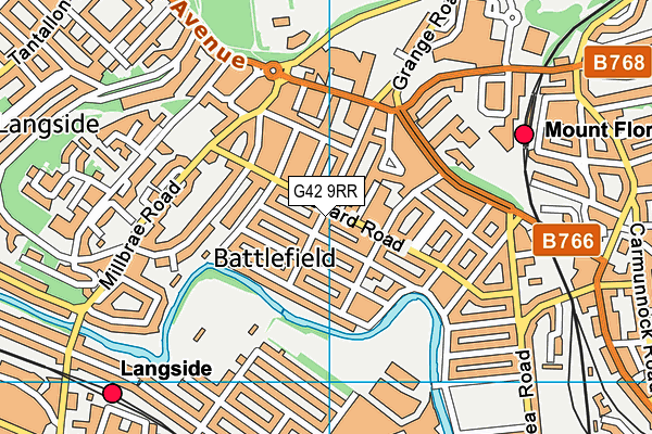 G42 9RR map - OS VectorMap District (Ordnance Survey)