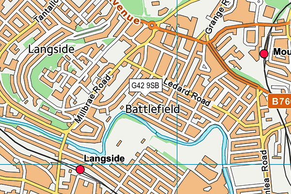 G42 9SB map - OS VectorMap District (Ordnance Survey)