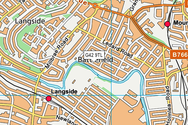 G42 9TL map - OS VectorMap District (Ordnance Survey)