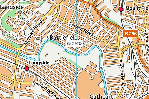 G42 9TQ map - OS VectorMap District (Ordnance Survey)