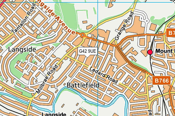 G42 9UE map - OS VectorMap District (Ordnance Survey)