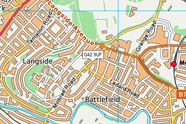 G42 9UF map - OS VectorMap District (Ordnance Survey)