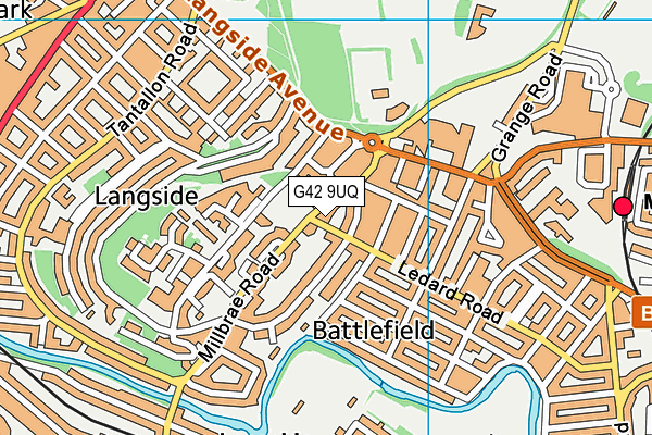 G42 9UQ map - OS VectorMap District (Ordnance Survey)