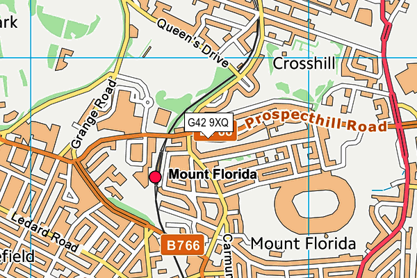 G42 9XQ map - OS VectorMap District (Ordnance Survey)