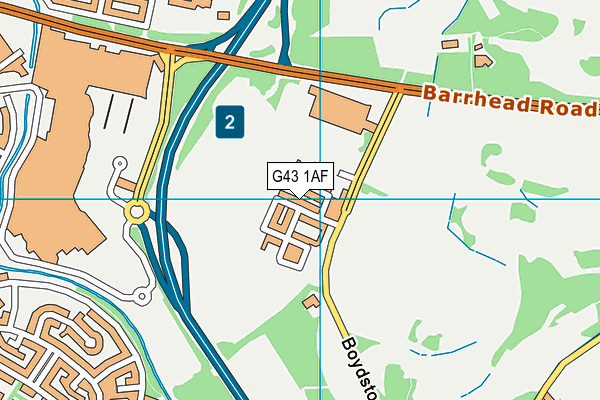 G43 1AF map - OS VectorMap District (Ordnance Survey)