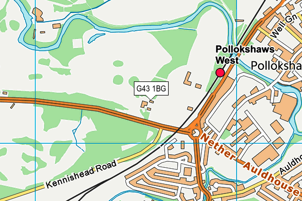 G43 1BG map - OS VectorMap District (Ordnance Survey)