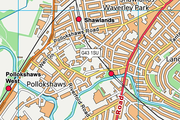 G43 1SU map - OS VectorMap District (Ordnance Survey)