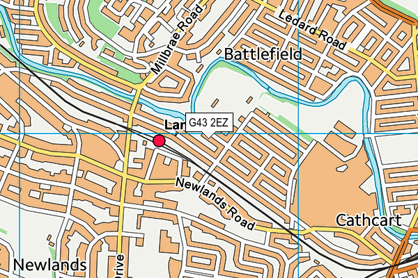 G43 2EZ map - OS VectorMap District (Ordnance Survey)