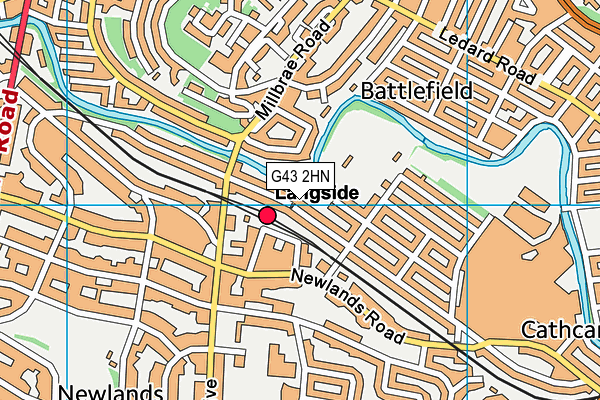 G43 2HN map - OS VectorMap District (Ordnance Survey)