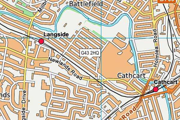 G43 2HQ map - OS VectorMap District (Ordnance Survey)