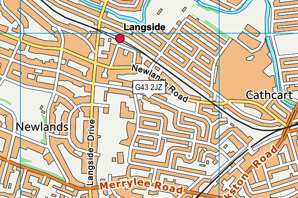 G43 2JZ map - OS VectorMap District (Ordnance Survey)