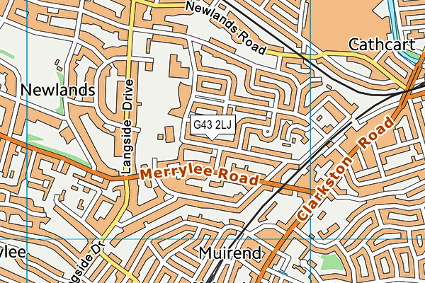 G43 2LJ map - OS VectorMap District (Ordnance Survey)