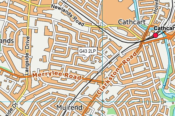 G43 2LP map - OS VectorMap District (Ordnance Survey)