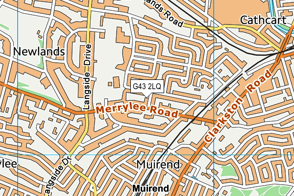 G43 2LQ map - OS VectorMap District (Ordnance Survey)