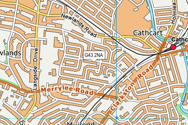 G43 2NA map - OS VectorMap District (Ordnance Survey)