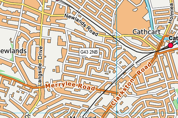 G43 2NB map - OS VectorMap District (Ordnance Survey)