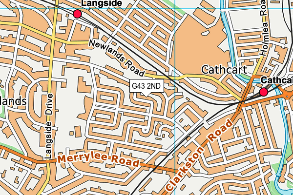 G43 2ND map - OS VectorMap District (Ordnance Survey)