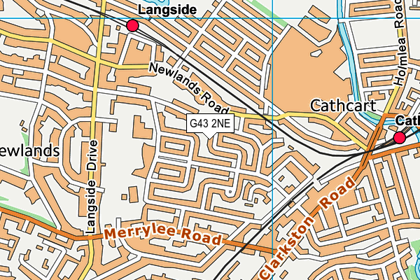 G43 2NE map - OS VectorMap District (Ordnance Survey)