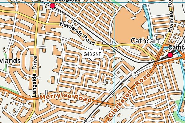 G43 2NF map - OS VectorMap District (Ordnance Survey)
