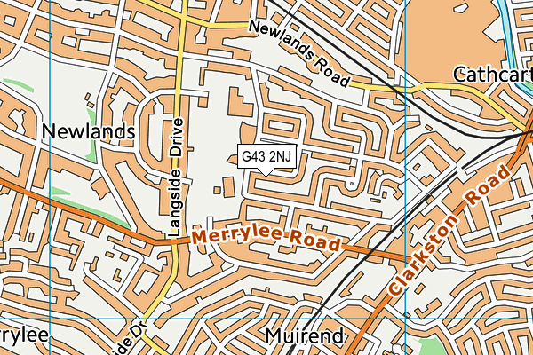 G43 2NJ map - OS VectorMap District (Ordnance Survey)