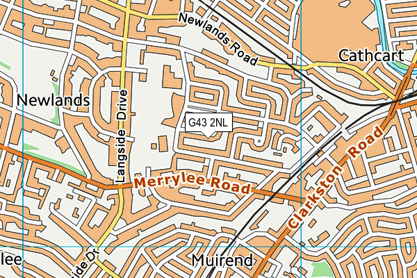 G43 2NL map - OS VectorMap District (Ordnance Survey)