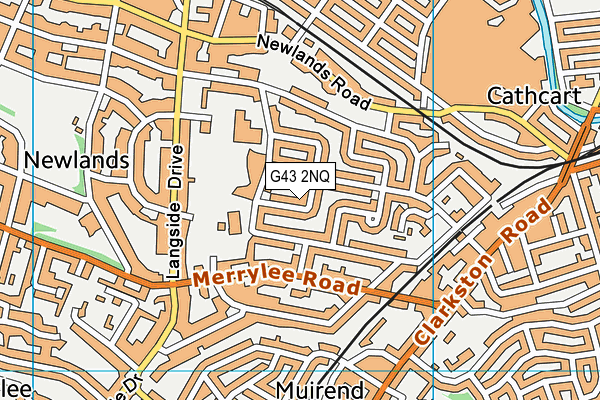 G43 2NQ map - OS VectorMap District (Ordnance Survey)
