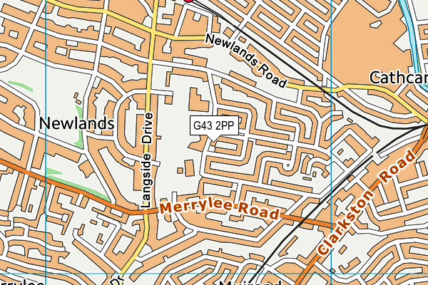G43 2PP map - OS VectorMap District (Ordnance Survey)