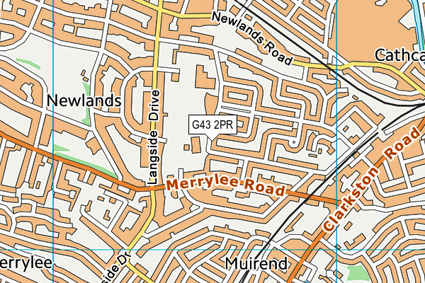 G43 2PR map - OS VectorMap District (Ordnance Survey)