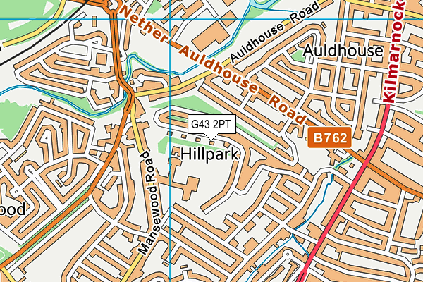 G43 2PT map - OS VectorMap District (Ordnance Survey)