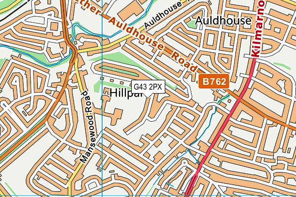 G43 2PX map - OS VectorMap District (Ordnance Survey)