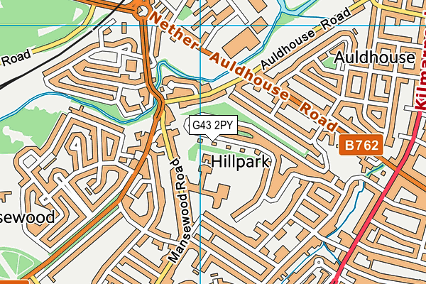 G43 2PY map - OS VectorMap District (Ordnance Survey)