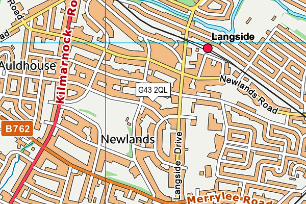 G43 2QL map - OS VectorMap District (Ordnance Survey)