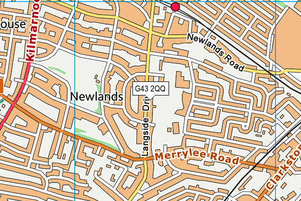 G43 2QQ map - OS VectorMap District (Ordnance Survey)