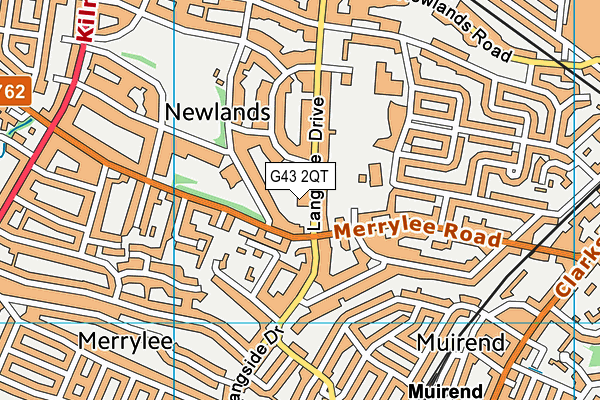 G43 2QT map - OS VectorMap District (Ordnance Survey)