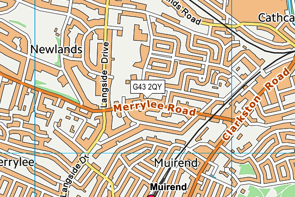 G43 2QY map - OS VectorMap District (Ordnance Survey)