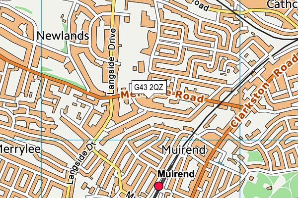 G43 2QZ map - OS VectorMap District (Ordnance Survey)